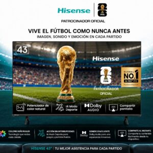 SMART TV 43" HISENSE FULL HD SISTEMA VIDAA
