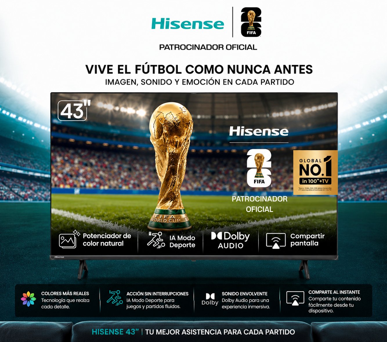 SMART TV 43" HISENSE FULL HD SISTEMA VIDAA
