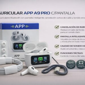AURICULAR A9 PRO CON PANTALLA